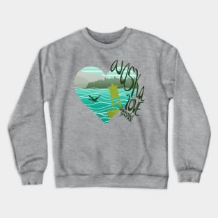 Alaska Love with a Buoy Scenery Crewneck Sweatshirt